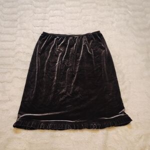Vintage Studio Velvet Skirt With Ruffle Hem